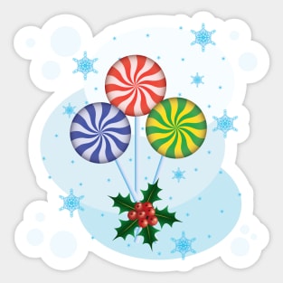 Three round candy canes Sticker